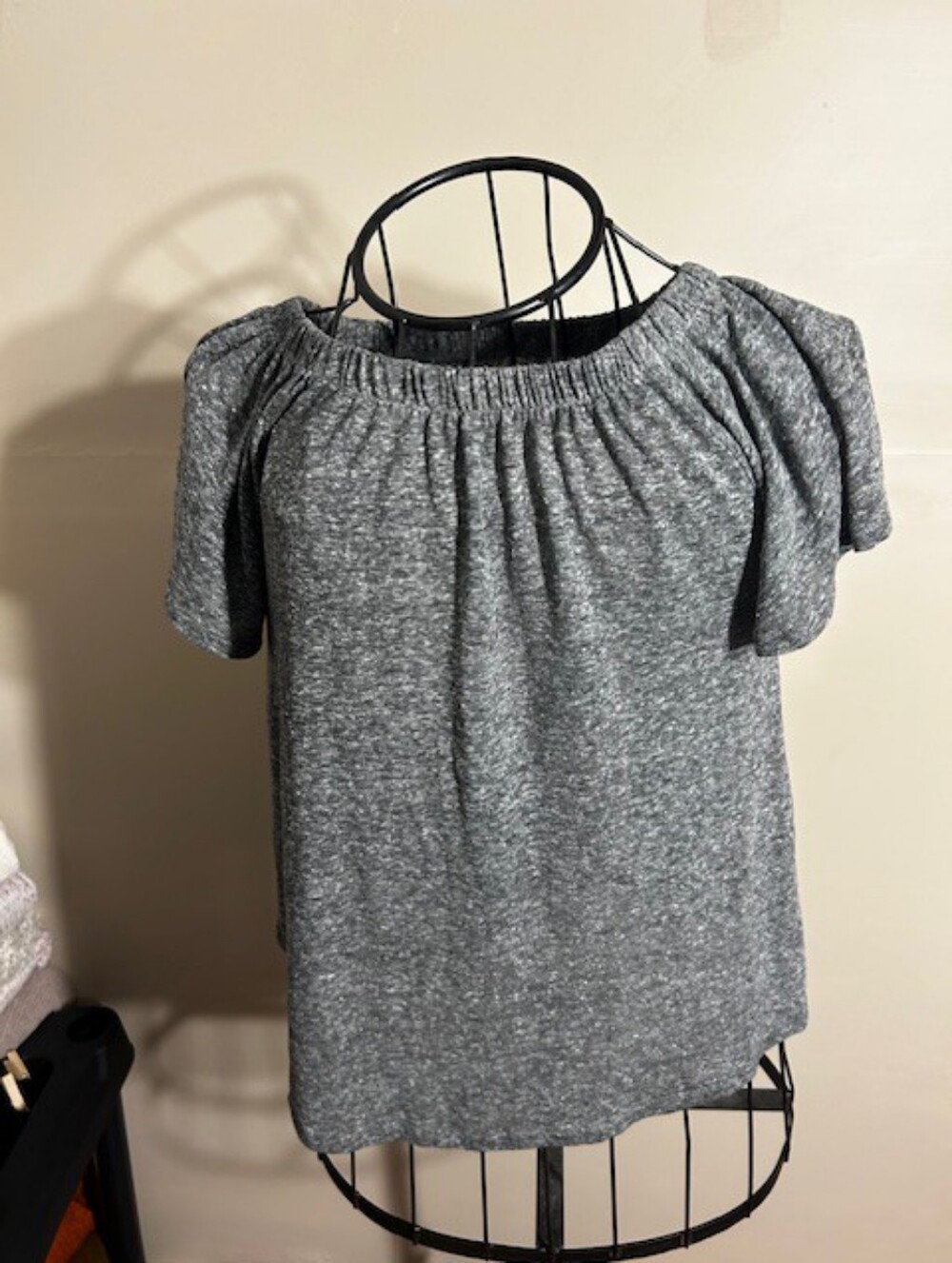 size extra small womens shirt gray soft sexy t tee